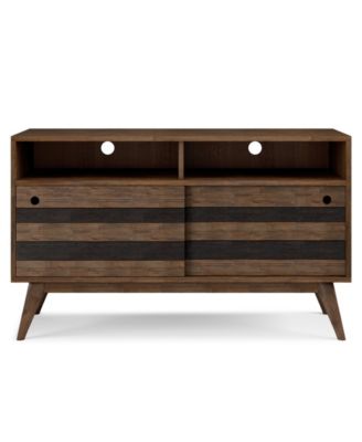 Clarkson Solid Acacia Wood Tv Stand in Rustic Natural Aged Brown For TVs up to 60 inches