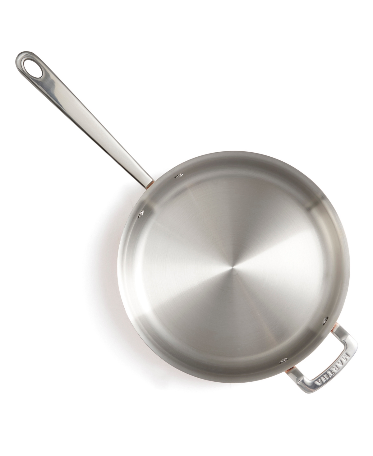 Shop Martha Stewart Collection Martha By Martha Stewart Stainless Steel 3.5 Qt Straight Sided Saute Pan With Lid In Copper