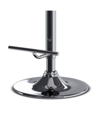 Marana Bentwood Adjustable Swivel Bar Stool in Deep Tan Pu Leather