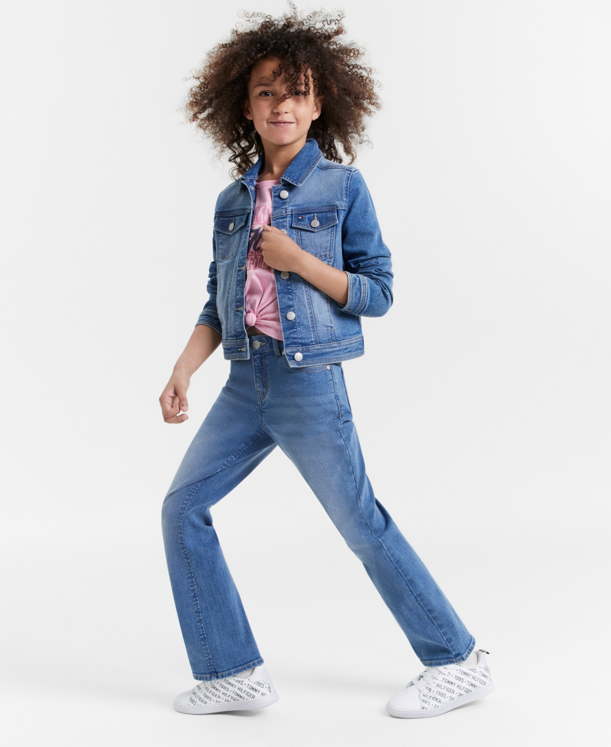 Tommy Hilfiger Big Girls Classic Stretch Denim Jacket
