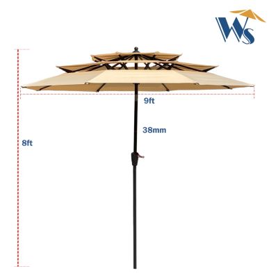 Streamdale 9FT Tilting Umbrella with Wind Vents