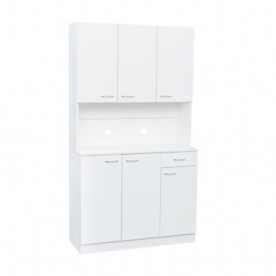 Tall Wardrobe & Kitchen Storage Cabinet with 6 Doors