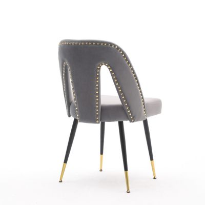 Akoya Velvet Dining Chair with Nailheads