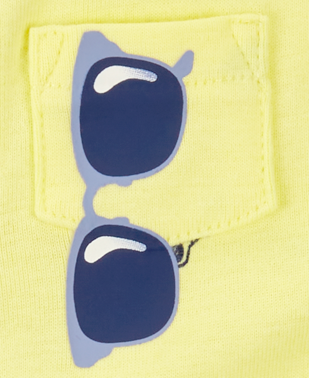 Shop Carter's Baby Boys Sunglasses Snap-up Cotton Romper In Yellow