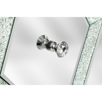 Streamdale Mirror-trimmed diamond design storage cabinet for any room