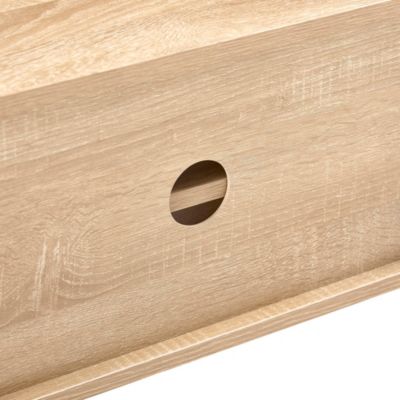 Natural Rattan TV Cabinet with Sliding Doors