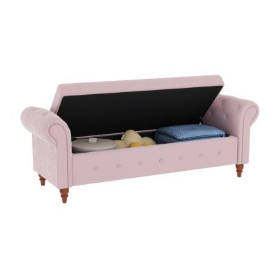 Velvet Accent Bed Bench