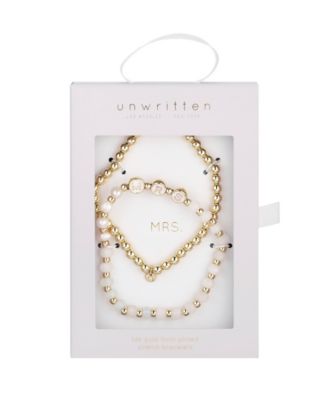 White Quartz and Freshwater Pearl Mrs Stone and Beaded Stretch Bracelet Set