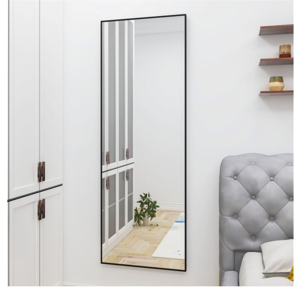 Streamdale Furniture Wall-Mounted Alloy Frame Full Length Mirror