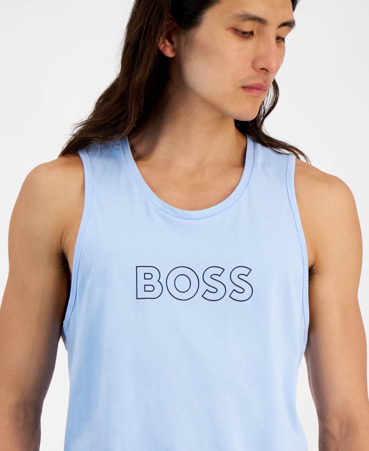 Boss by Hugo Boss Men's Beach Logo Tank Top - Pastel Blue