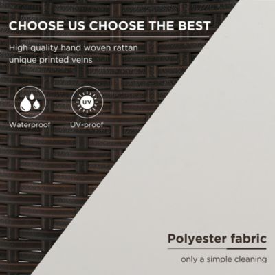 Streamdale Rattan Patio Set with Wood Table (4 Pieces)