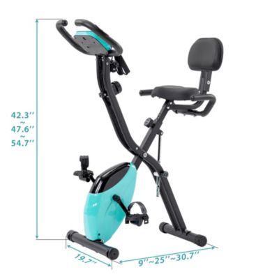 Folding X-Bike Upright and Recumbent with Adjustable Resistance