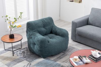 Soft Tufted Foam Bean Bag Chair With Teddy