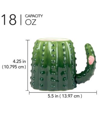 Cactus Verde 3-D Set of 4 Mugs