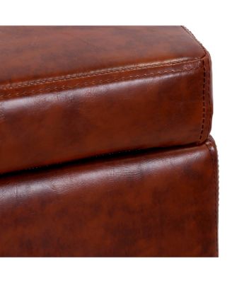 42" Storage Ottoman Faux Leather Bench for Living Room Bedroom