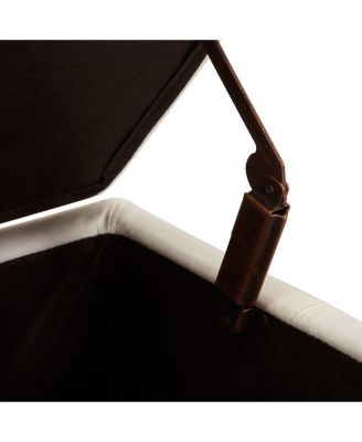 42" Storage Ottoman Faux Leather Bench for Living Room Bedroom