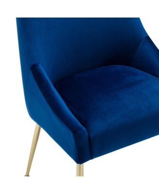 Upholstered Performance Velvet Accent Chair With Metal Leg