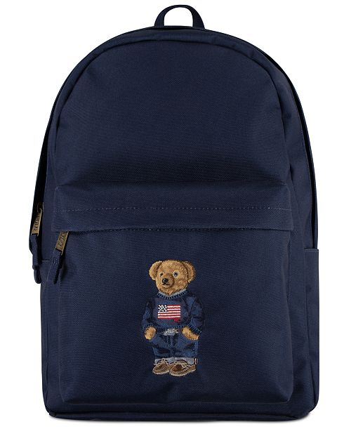 alfani Polo Ralph Lauren Kids Polo Bear Canvas Backpack Luggage & Backpacks