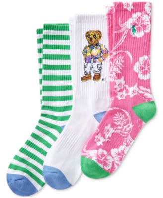 Polo Ralph Lauren Men s 3 Pk. Beach Bear Crew Socks Gift Box Macy s