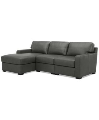 Radley 3-Pc. Leather Modular Chaise Sectional