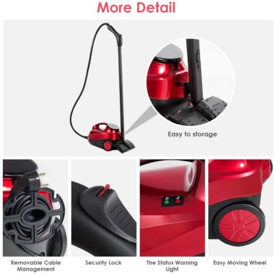 2000W Heavy Duty Multi-purpose Steam Cleaner Mop with Detachable Handheld Unit