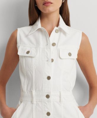 Lauren Ralph Lauren Women's Sleeveless Denim Dress - Macy's
