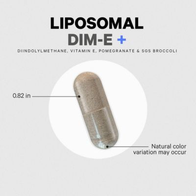 Liposomal DIM Supplement - 4 Months Supply of DIM Vitamins and SGS, Pomegranate, Broccoli, Vitamin E Isomers Tocopherols, 120 Capsules