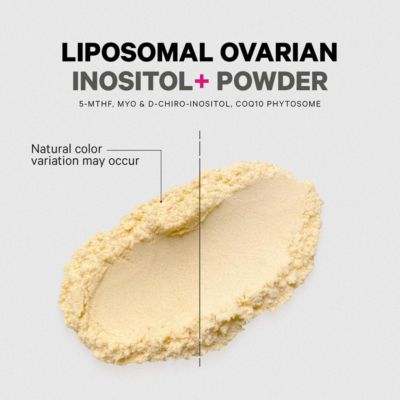 Liposomal Ovarian Inositol Powder - Myo-Inositol & D-Chiro-Inositol 40:1 Blend, Folate 5-MTHF, CoQ10, Pte & Wild Blueberry, 60 Servings