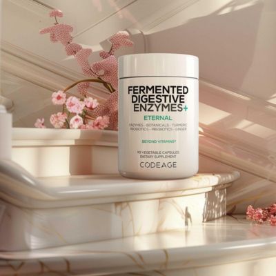 Fermented Digestive Enzymes Supplement - 14 Digestive Enzymes, Probiotics, Prebiotics, Fermented Botanicals, Plant-Based 90 Capsules