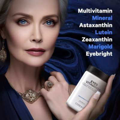 Eyes Vitamins - AREDS 2 Based Formula Supplement, Vitamins A, C, E, Zinc, Lutein, Astaxanthin, Zeaxanthin, Eyebright, Marigold, 120 Capsules