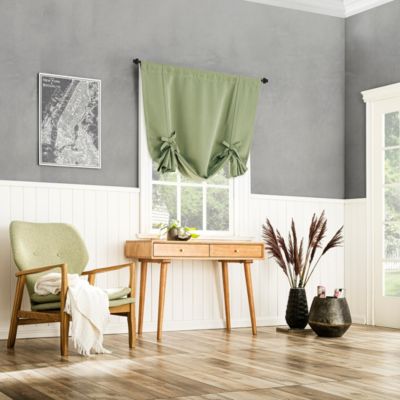 Preston Energy Saving Blackout Rod Pocket Window Tie-up Shade