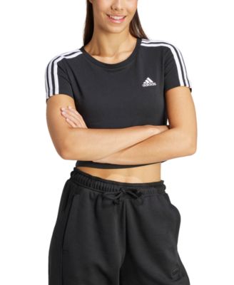 adidas - Women's Essentials 3 Stripes Cropped T-Shirt