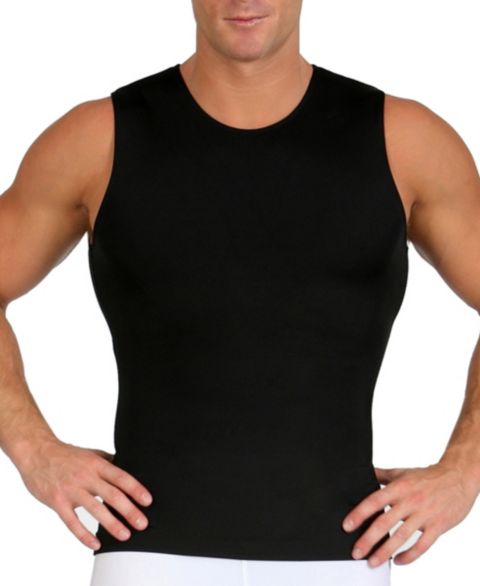 Мужская рубашка Instaslim Power Mesh Compression Sleeveless Crewneck, цвет: Чёрный