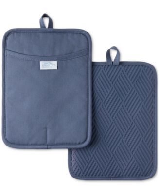Town & Country Living Basics Silicone Basketweave Pot Holders, Set of 2 - Macy's