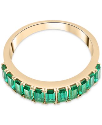 Nano Emerald Color Baguette Ring (1 ct. t.w.) in Gold Vermeil (Also in Nano White Sapphire Color, Nano Ruby Color, & Nano Blue Sapphire Color ), Created for Macy's