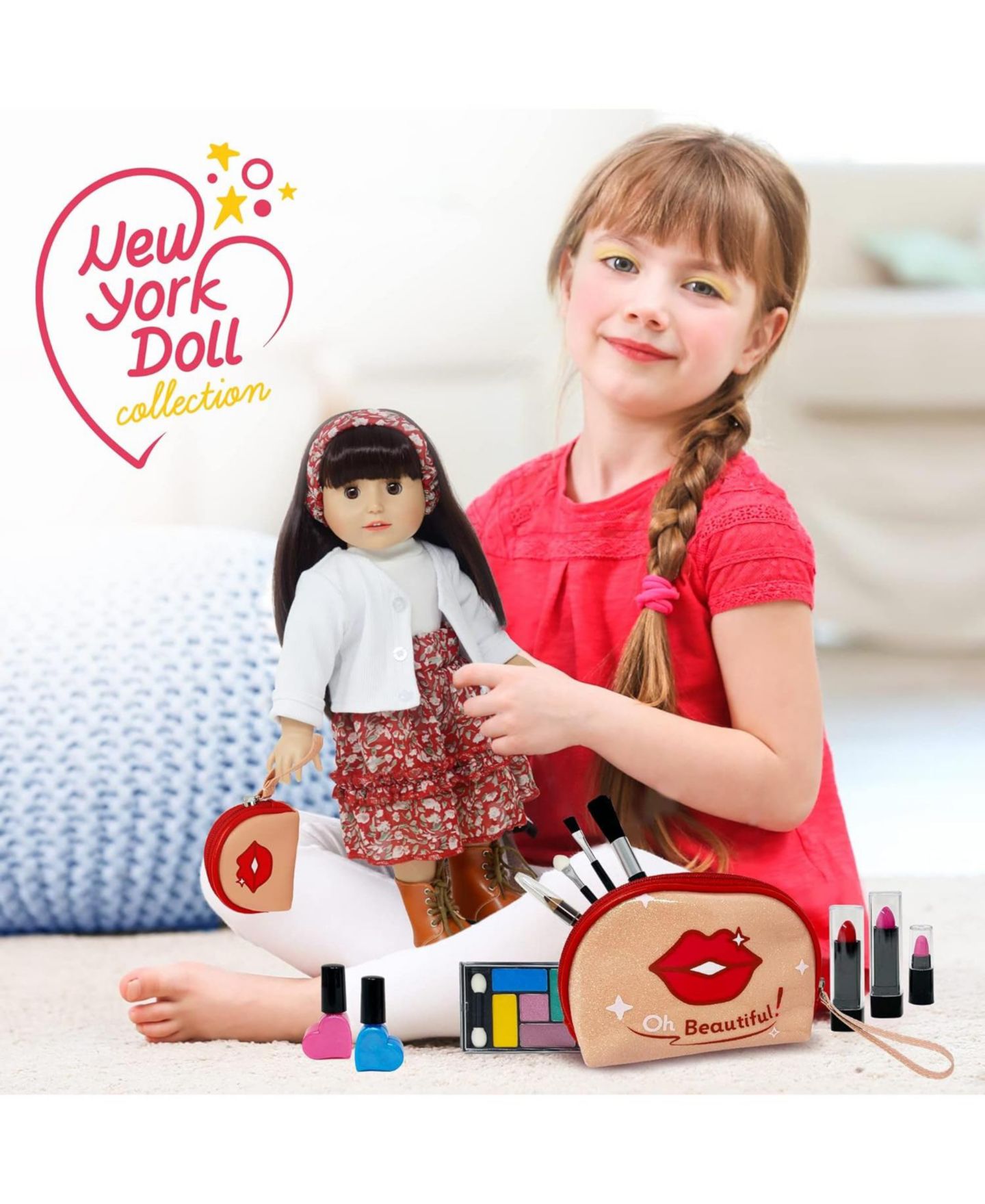 Детские игрушки The New York Doll Collection Washable 16-Piece Makeup Kit, Ages 6+, цвет: Assorted Pre-Pack — фото 4