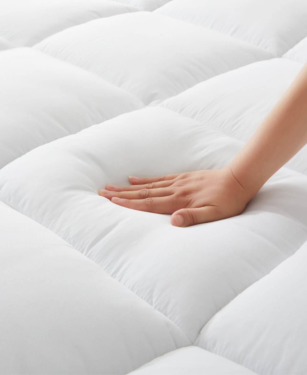 Shop Unikome 3" Quilted Down Alternative Mattress Pad, Full In White