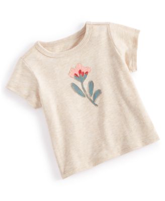 First Impressions - Baby Girls Short-Sleeve Fly Floral Graphic T-Shirt