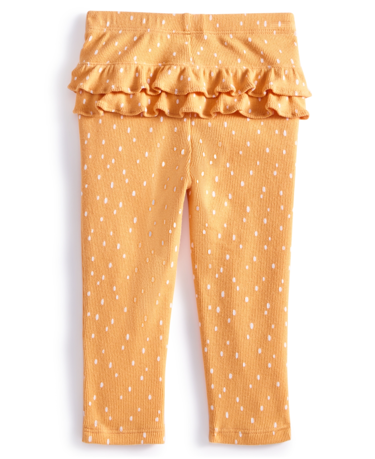 First Impressions Baby Girls Dot-Print Ribbed Ruffled-Back Leggings, Created for Macy's