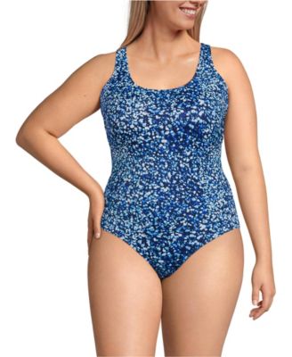 Plus Size Tugless X-Back One Piece Swimsuit