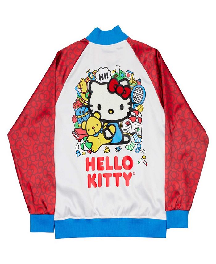 Loungefly Unisex White/Red Hello Kitty 50th Anniversary Raglan Full
