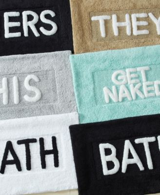 His Cotton Bath Rug, 21" x 34"