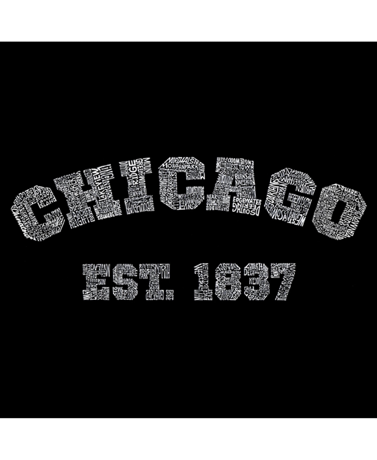 La Pop Art Boys Word Art Hooded Sweatshirt - Chicago 1837