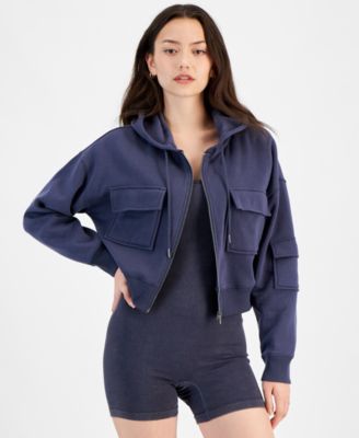 Hippie Rose - Juniors' Drop-Shoulder Hooded Jacket