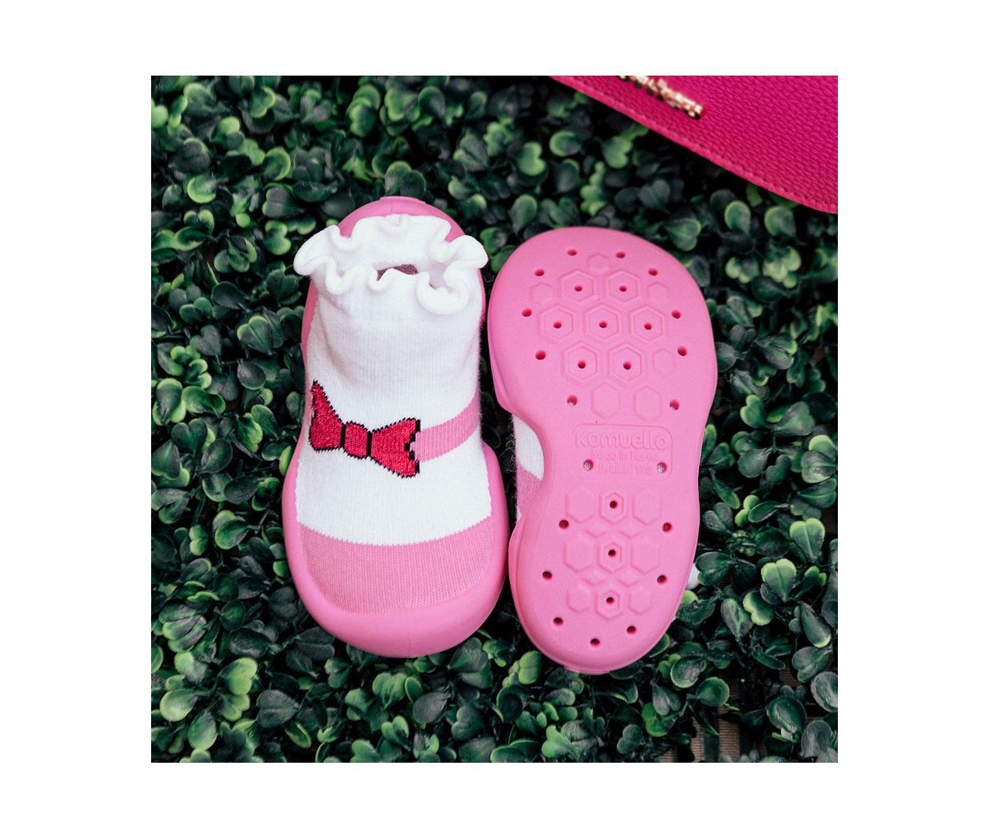 Обувь Komuello Breathable Washable Non-Slip Sock Shoes Mary Jane Bow для девочек-малышей — фото 10
