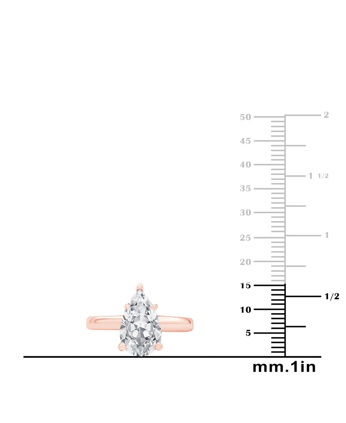 Badgley Mischka Certified Lab Grown Diamond Pear Solitaire Engagement Ring (5 ct. t.w.) in 14k Gold