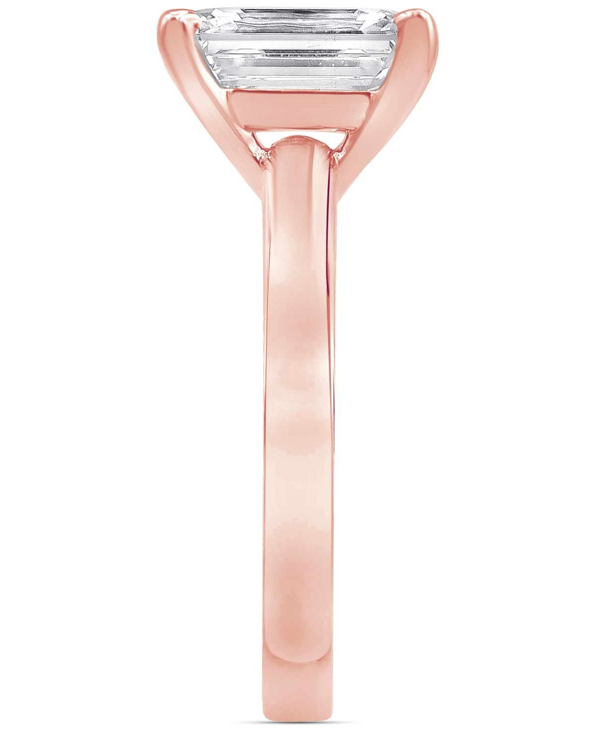 Badgley Mischka Certified Lab Grown Diamond Emerald-Cut Solitaire Engagement Ring (5 ct. t.w.) in 14k Gold