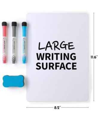 Mini Magnetic Whiteboard Sheet with 3 Colored Markers and Eraser