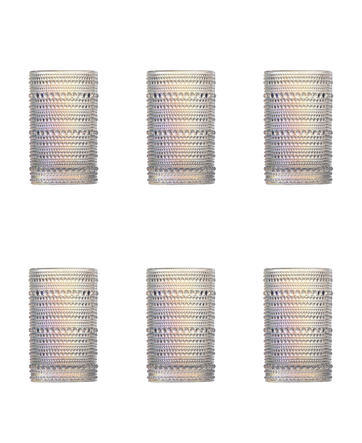 Fortessa Jupiter Set Of 6 Beverage Glasses In Iridescent