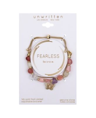 Cubic Zirconia Multi Pink Stone Butterfly Bolo Bracelet